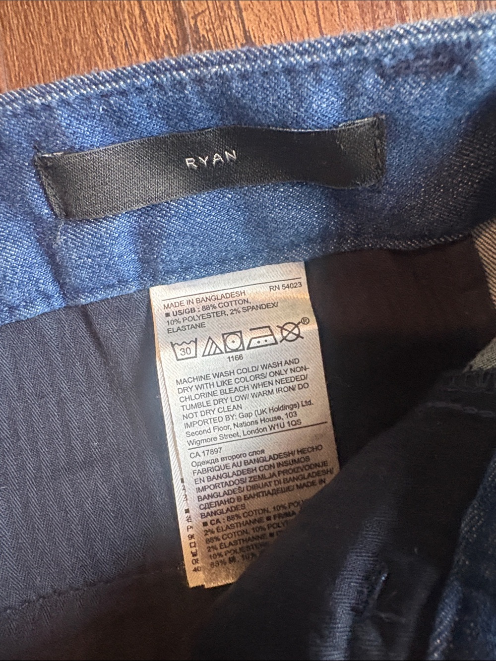 Banana Republic Ryan Blue Women's Denim Dress Pants - Straight Leg - Picture 3 of 6